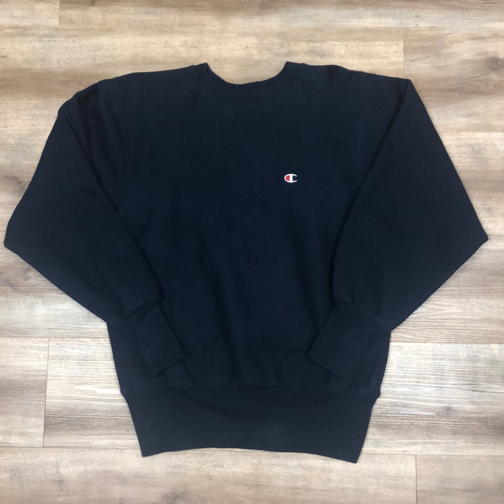 CHAMPION VINTAGE 80s NAVY BLUE REVERSE WEAVE MED